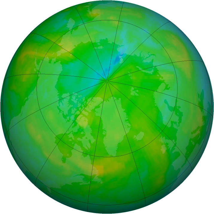 Arctic ozone map for 12 July 1994